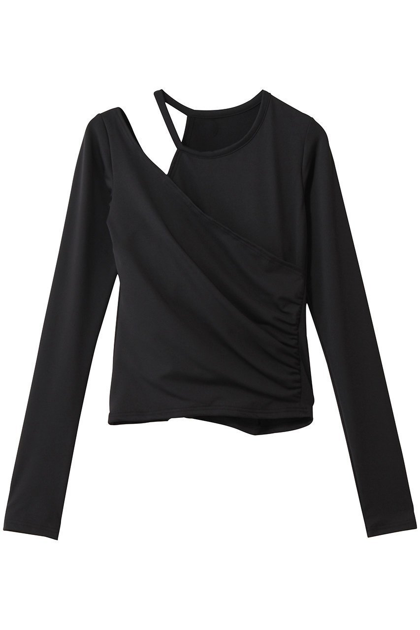 【ジュリエ/Julier】のエコシーベア天ロングスリーブプルオーバー/パット付 インテリア・キッズ・メンズ・レディースファッション・服の通販 founy(ファニー) 　ファッション　Fashion　レディースファッション　Fashion for Women　トップス・カットソー　Cut & Sew Tops　カジュアルプルオーバー・ニットトップス　Pullovers & Knit Tops / Casual Pullovers　スポーツウェア　Functional & Stylish Sportswear　スポーツ トップス　Athletic Tops / Workout Tops / Training Shirts　カシュクール　Wrap Design　スポーツ　Sports, Activewear　フィット　Fit, Slim Fit　ヨガ　Yoga, Yoga Wear　ワーク　Workwear, Utility Style　再入荷　Restock / Back in Stock　ブラック|ID: prp329100004938324 ipo3291000000037056361