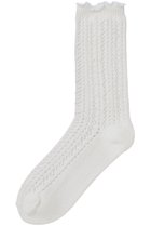 【ナナデコール/nanadecor】の編み柄ソックス ホワイト|ID: prp329100004938336 ipo3291000000037056465