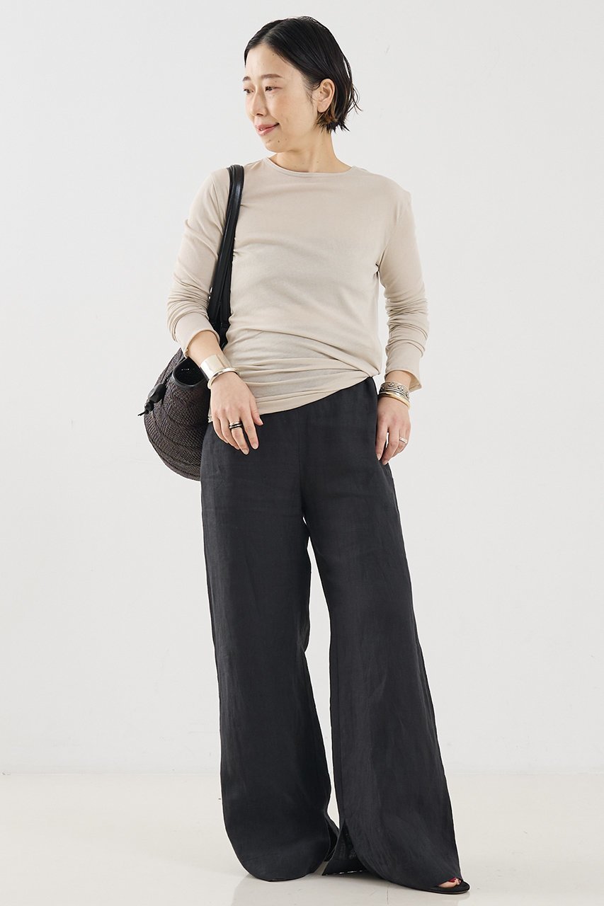 【ザ ストア バイ シー/THE STORE by C】の【COCUCA】リネンパンツ 人気、トレンドファッション・服の通販 founy(ファニー) 　ファッション　Fashion　レディースファッション　Fashion for Women　パンツ　Pants & Trousers　カットソー　Cut and Sewn Top　シンプル　Simple, Minimal　スリット　Slit, Slit Detail　ツイル　Twist, Twisted Detail　リネン　Linen, Linen Fabric　リラックス　Relax, Relaxed Fit　エレガント 上品　Elegant　新作・新入荷　New Arrivals / New In　other-3|ID: prp329100004938342 ipo3291000000037056508