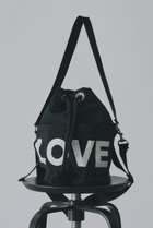 【キャサリンハムネット/KATHARINE HAMNETT LONDON】の【UNISEX】【キャサリン・ハムネット×HYAKU】LOVE 2WAYバッグ SMALL BLACK|ID: prp329100004938345 ipo3291000000037056535