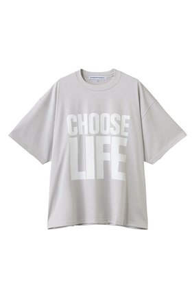 【キャサリンハムネット/KATHARINE HAMNETT LONDON】の【UNISEX】【ELLE SHOP限定】コットン・イン・コンバージョン CHOOSE LIFE Tシャツ 大人の最旬トレンドファッション＆コーディネート founy(ファウニー) ファッション Fashion レディースファッション Fashion for Women トップス・カットソー Cut & Sew Tops シャツ・ブラウス・オフィスカジュアル Elegant Blouses & Button-Ups ロングTシャツ・Tシャツ Longline T-Shirts & Tees カットソー・ベーシックTシャツ Cut-and-Sewn Tops / Stretch Tees & Basics ユニセックス Unisex, Genderless オーガニック Organic Cotton ショート Short, Short Length スリーブ Sleeve, Long Sleeve / Short Sleeve プリント Print, Printed Pattern 新作・新入荷 New Arrivals / New In |ID:prp329100004938585