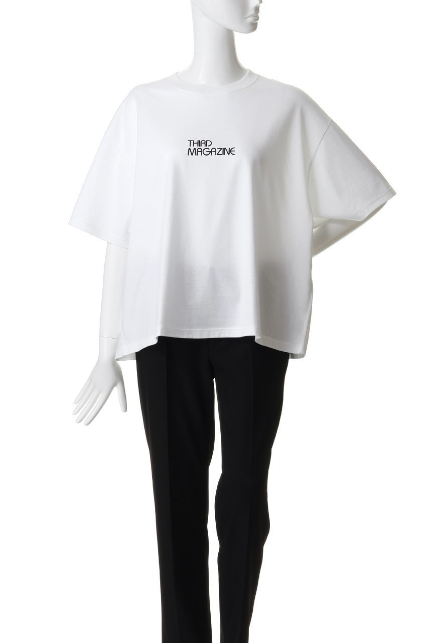 【サードマガジン/THIRD MAGAZINE】の【ELLE SHOP限定】プリントロゴTシャツ 人気、トレンドファッション・服の通販 founy(ファニー) 　ファッション　Fashion　レディースファッション　Fashion for Women　トップス・カットソー　Cut & Sew Tops　シャツ・ブラウス・オフィスカジュアル　Elegant Blouses & Button-Ups　ロングTシャツ・Tシャツ　Longline T-Shirts & Tees　カットソー・ベーシックTシャツ　Cut-and-Sewn Tops / Stretch Tees & Basics　ショート　Short, Short Length　スラックス　Slacks, Dress Pants　スリーブ　Sleeve, Long Sleeve / Short Sleeve　デニム　Denim, Jeans Material　バランス　Balance, Style Balance　プリント　Print, Printed Pattern　新作・新入荷　New Arrivals / New In　other-2|ID: prp329100004938587 ipo3291000000037058581