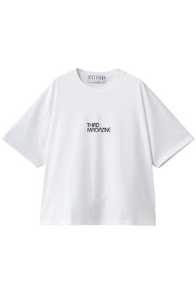 【サードマガジン/THIRD MAGAZINE】の【ELLE SHOP限定】プリントロゴTシャツ 大人の最旬トレンドファッション＆コーディネート founy(ファウニー) ファッション Fashion レディースファッション Fashion for Women トップス・カットソー Cut & Sew Tops シャツ・ブラウス・オフィスカジュアル Elegant Blouses & Button-Ups ロングTシャツ・Tシャツ Longline T-Shirts & Tees カットソー・ベーシックTシャツ Cut-and-Sewn Tops / Stretch Tees & Basics ショート Short, Short Length スラックス Slacks, Dress Pants スリーブ Sleeve, Long Sleeve / Short Sleeve デニム Denim, Jeans Material バランス Balance, Style Balance プリント Print, Printed Pattern 新作・新入荷 New Arrivals / New In |ID:prp329100004938587