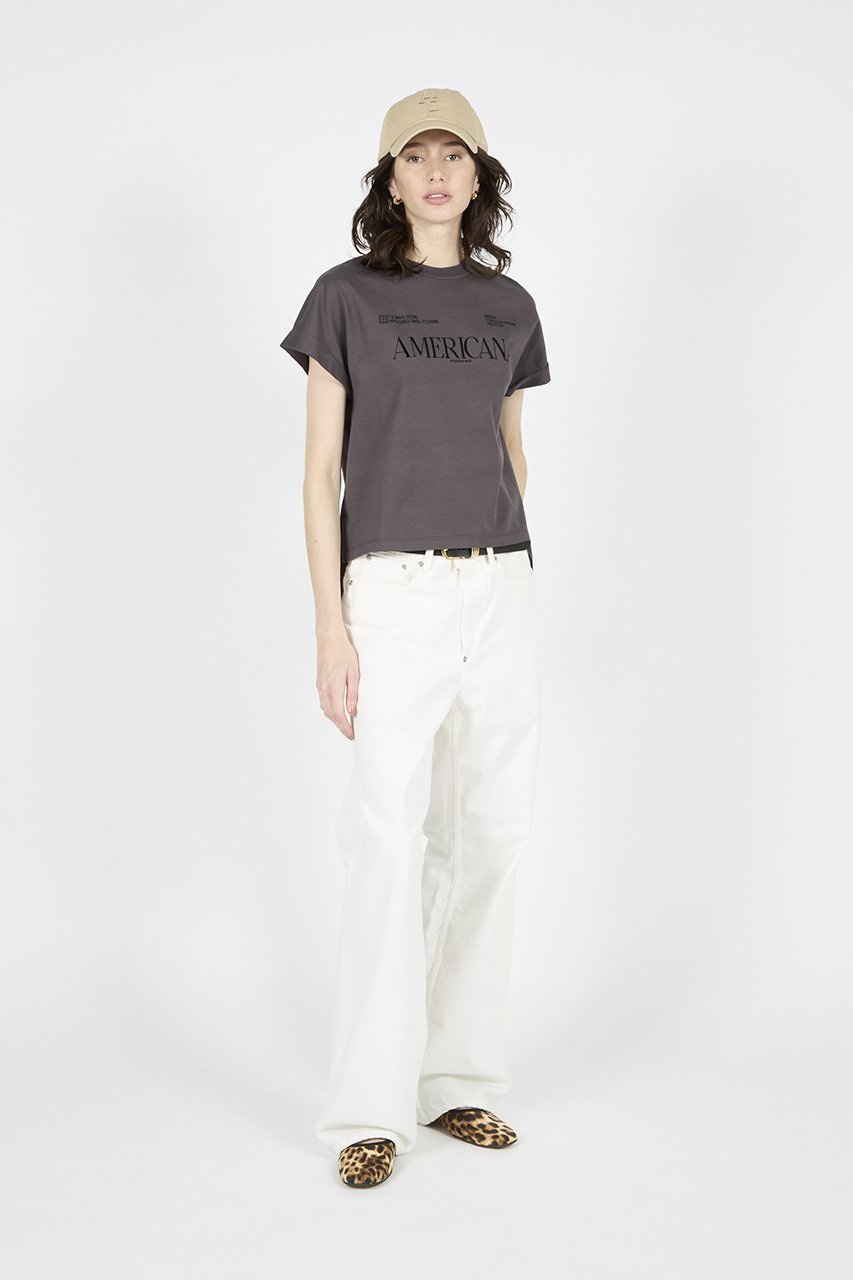 【アメリカーナ/Americana】の【ELLE SHOP限定】コットンロゴTシャツ 人気、トレンドファッション・服の通販 founy(ファニー) 　ファッション　Fashion　レディースファッション　Fashion for Women　トップス・カットソー　Cut & Sew Tops　シャツ・ブラウス・オフィスカジュアル　Elegant Blouses & Button-Ups　ロングTシャツ・Tシャツ　Longline T-Shirts & Tees　カットソー・ベーシックTシャツ　Cut-and-Sewn Tops / Stretch Tees & Basics　インナー　Innerwear　カーディガン　Cardigan, Knitwear　ショート　Short, Short Length　ジャケット　Jacket, Outerwear　スリーブ　Sleeve, Long Sleeve / Short Sleeve　フロント　Front, Front Design　新作・新入荷　New Arrivals / New In　other-8|ID: prp329100004938588 ipo3291000000037058597