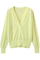 【ジェイドット/j.】のドレープウール 深Vネックセーター ライム|ID: prp329100004938606 ipo3291000000037058719