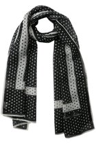 【ブルックス ブラザーズ/Brooks Brothers】のシルクブレンド ドットプリント オブロングスカーフ ブラック|ID: prp329100004938622 ipo3291000000037058821