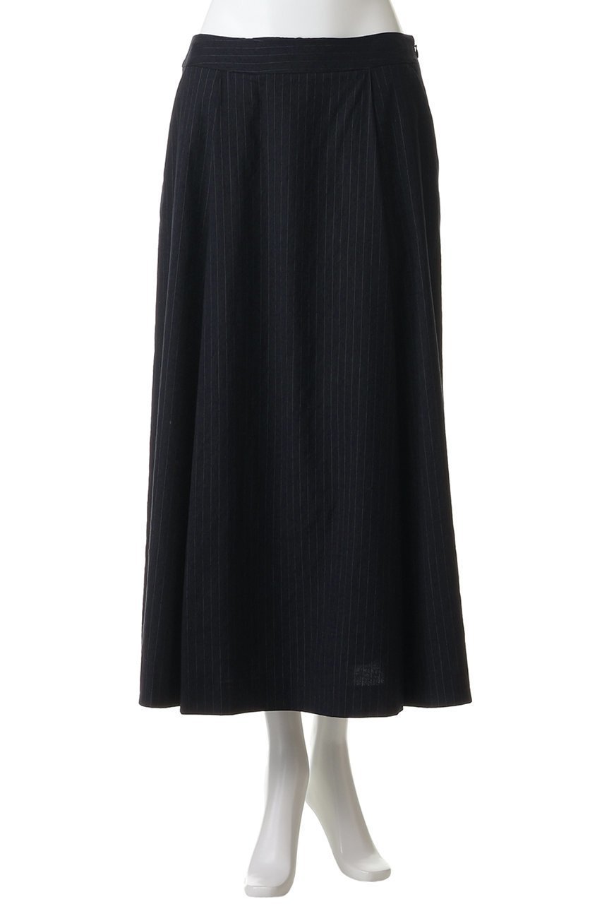 【ブルックス ブラザーズ/Brooks Brothers】のリネンブレンド ピンストライプ フレアスカート 人気、トレンドファッション・服の通販 founy(ファニー) 　ファッション　Fashion　レディースファッション　Fashion for Women　スカート　Skirts　Aライン・フレアスカート　A-Line & Flared Skirts　ロングスカート　Long Skirts / Maxi & Midi Skirts　オケージョン　Occasion Wear　ストライプ　Stripe, Striped Pattern　セットアップ　Set-Up, Coordinated Outfit　ドレープ　Drape, Draping Fabric　ビジネス 仕事 通勤　Business / Work / Commuting　フレア　Flare, Flared　リネン　Linen, Linen Fabric　ロング　Long, Long-Length　エレガント 上品　Elegant　新作・新入荷　New Arrivals / New In　other-2|ID: prp329100004938623 ipo3291000000037058827