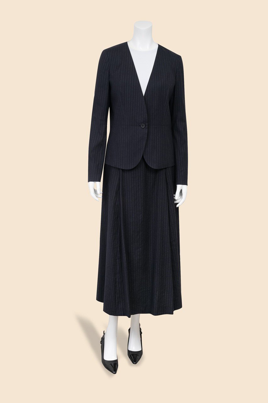 【ブルックス ブラザーズ/Brooks Brothers】のリネンブレンド ピンストライプ フレアスカート 人気、トレンドファッション・服の通販 founy(ファニー) 　ファッション　Fashion　レディースファッション　Fashion for Women　スカート　Skirts　Aライン・フレアスカート　A-Line & Flared Skirts　ロングスカート　Long Skirts / Maxi & Midi Skirts　オケージョン　Occasion Wear　ストライプ　Stripe, Striped Pattern　セットアップ　Set-Up, Coordinated Outfit　ドレープ　Drape, Draping Fabric　ビジネス 仕事 通勤　Business / Work / Commuting　フレア　Flare, Flared　リネン　Linen, Linen Fabric　ロング　Long, Long-Length　エレガント 上品　Elegant　新作・新入荷　New Arrivals / New In　other-8|ID: prp329100004938623 ipo3291000000037058833