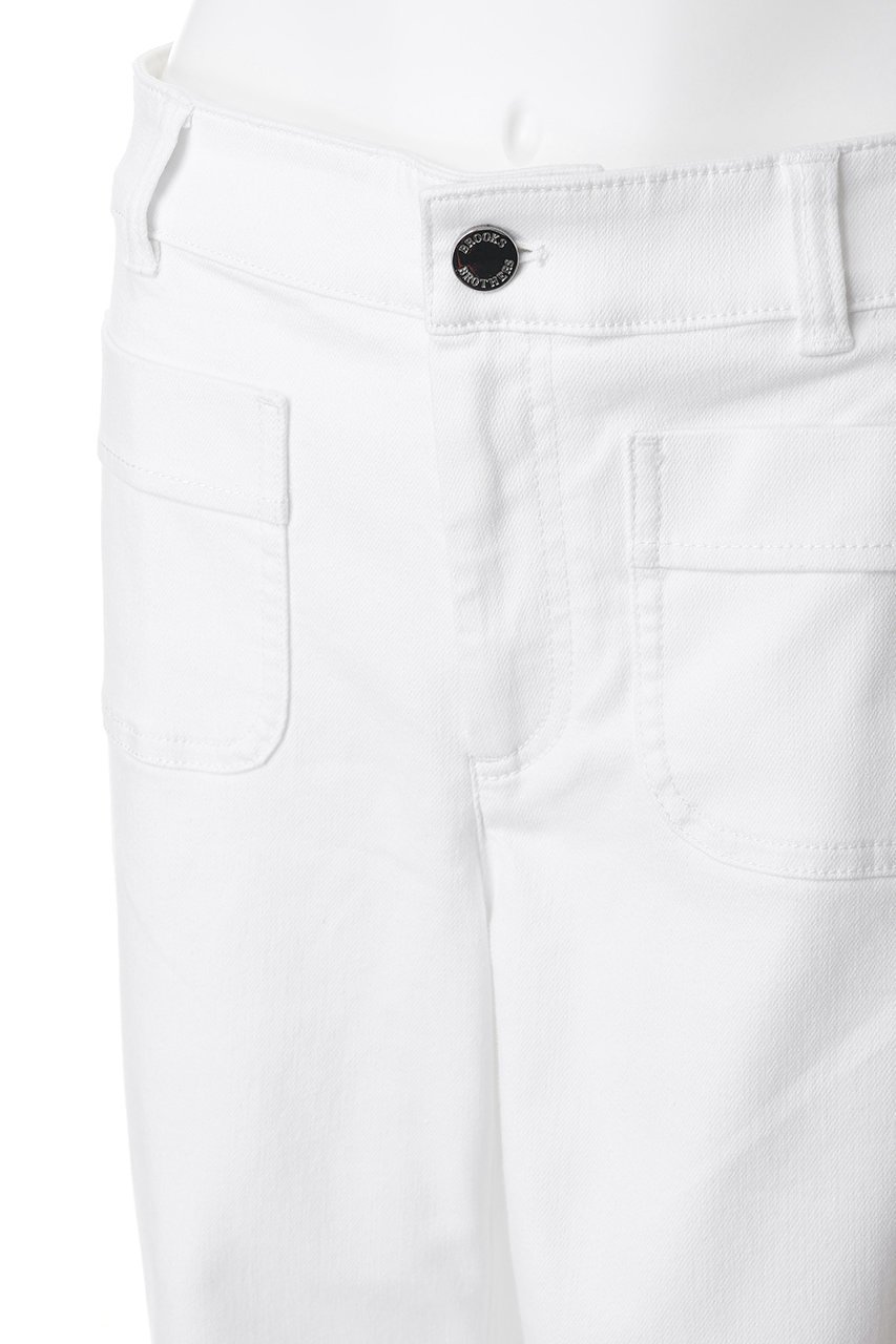 【ブルックス ブラザーズ/Brooks Brothers】のコットンブレンド フロントパッチポケット フレアレッグ デニムパンツ 人気、トレンドファッション・服の通販 founy(ファニー) 　ファッション　Fashion　レディースファッション　Fashion for Women　パンツ　Pants & Trousers　デニムパンツ・ジーンズ・美脚デニム　Denim Jeans & Pants　おすすめ　Recommended / Our Picks　ジーンズ　Jeans, Denim Pants　デニム　Denim, Jeans Material　パッチ　Patch, Appliqué　フラップ　Flap, Flap Pocket　フレア　Flare, Flared　フロント　Front, Front Design　ポケット　Pocket, Pocket Detail　新作・新入荷　New Arrivals / New In　other-5|ID: prp329100004938624 ipo3291000000037058839