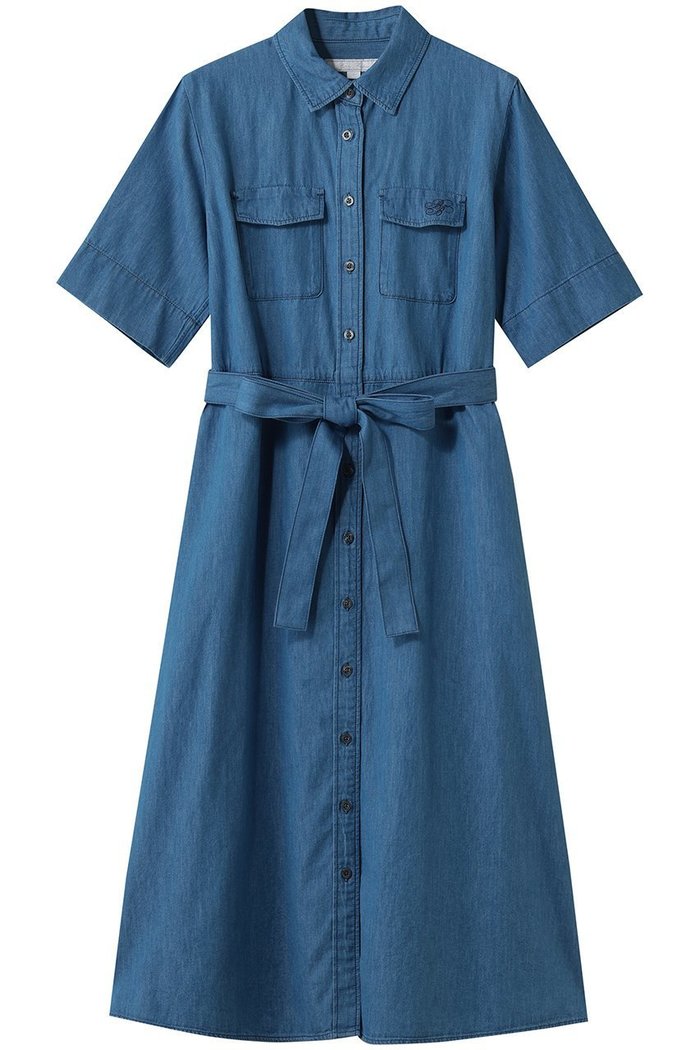 【ブルックス ブラザーズ/Brooks Brothers】の【Double B Collection】 コットン ライトウェイトデニム BBロゴ ショートスリーブシャツドレス インテリア・キッズ・メンズ・レディースファッション・服の通販 founy(ファニー) https://founy.com/ ファッション Fashion レディースファッション Fashion for Women ワンピース Dresses フォーマル・パーティードレス・結婚式用ドレス Elegant & Casual Dresses チュニック Tunic Tops & Dresses チュニック Tunic, Long Top デニム Denim, Jeans Material トレンド Trend, Trending Now ドレス Dress, One-Piece フィット Fit, Slim Fit フラップ Flap, Flap Pocket フレア Flare, Flared ポケット Pocket, Pocket Detail モダン Modern, Contemporary ロング Long, Long-Length ワンポイント One Point, Statement Accent 新作・新入荷 New Arrivals / New In |ID: prp329100004938630 ipo3291000000037058870