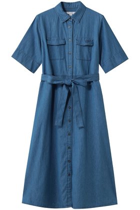 【ブルックス ブラザーズ/Brooks Brothers】の【Double B Collection】 コットン ライトウェイトデニム BBロゴ ショートスリーブシャツドレス 大人の最旬トレンドファッション＆コーディネート founy(ファウニー) ファッション Fashion レディースファッション Fashion for Women ワンピース Dresses フォーマル・パーティードレス・結婚式用ドレス Elegant & Casual Dresses チュニック Tunic Tops & Dresses チュニック Tunic, Long Top デニム Denim, Jeans Material トレンド Trend, Trending Now ドレス Dress, One-Piece フィット Fit, Slim Fit フラップ Flap, Flap Pocket フレア Flare, Flared ポケット Pocket, Pocket Detail モダン Modern, Contemporary ロング Long, Long-Length ワンポイント One Point, Statement Accent 新作・新入荷 New Arrivals / New In |ID:prp329100004938630