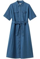 【ブルックス ブラザーズ/Brooks Brothers】の【Double B Collection】 コットン ライトウェイトデニム BBロゴ ショートスリーブシャツドレス ブルー|ID:prp329100004938630