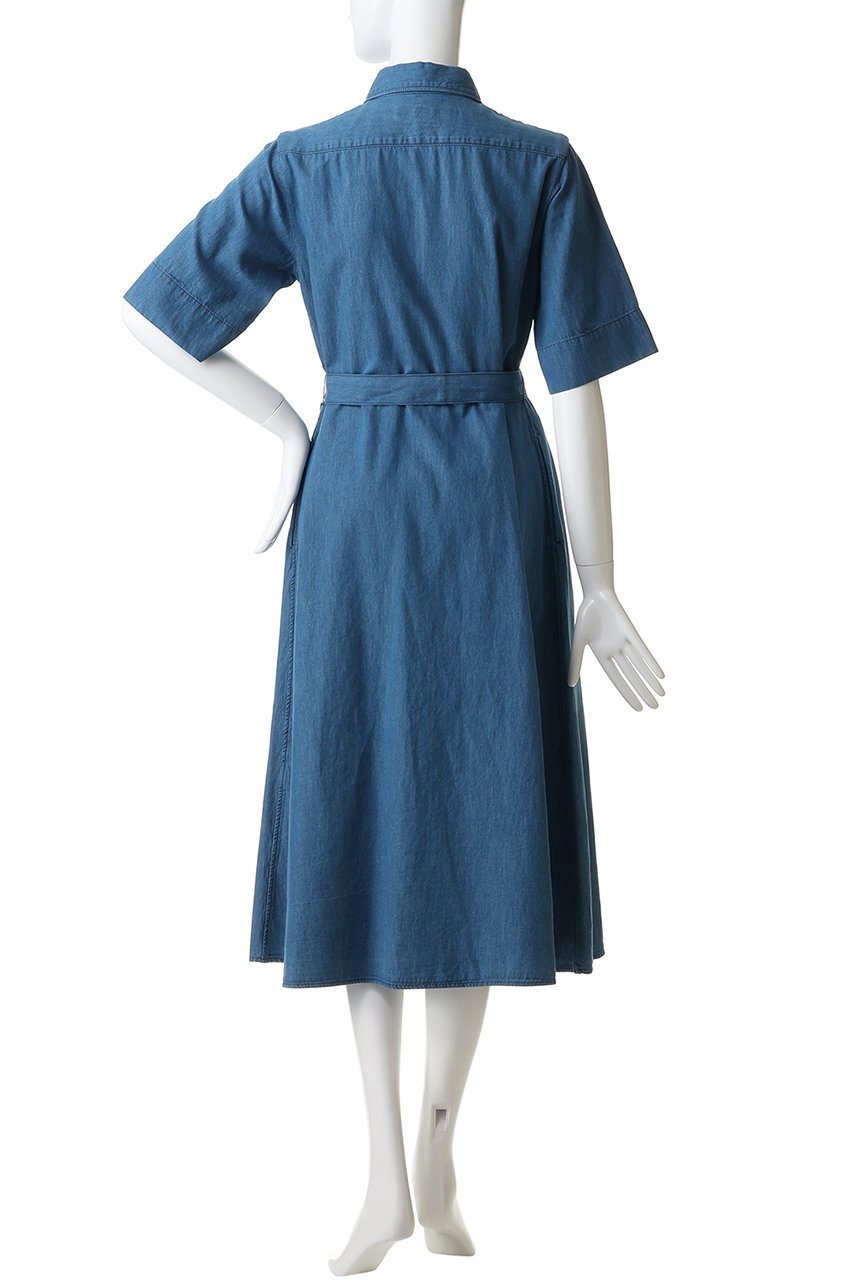 【ブルックス ブラザーズ/Brooks Brothers】の【Double B Collection】 コットン ライトウェイトデニム BBロゴ ショートスリーブシャツドレス 人気、トレンドファッション・服の通販 founy(ファニー) 　ファッション　Fashion　レディースファッション　Fashion for Women　ワンピース　Dresses　フォーマル・パーティードレス・結婚式用ドレス　Elegant & Casual Dresses　チュニック　Tunic Tops & Dresses　チュニック　Tunic, Long Top　デニム　Denim, Jeans Material　トレンド　Trend, Trending Now　ドレス　Dress, One-Piece　フィット　Fit, Slim Fit　フラップ　Flap, Flap Pocket　フレア　Flare, Flared　ポケット　Pocket, Pocket Detail　モダン　Modern, Contemporary　ロング　Long, Long-Length　ワンポイント　One Point, Statement Accent　新作・新入荷　New Arrivals / New In　other-4|ID: prp329100004938630 ipo3291000000037058874