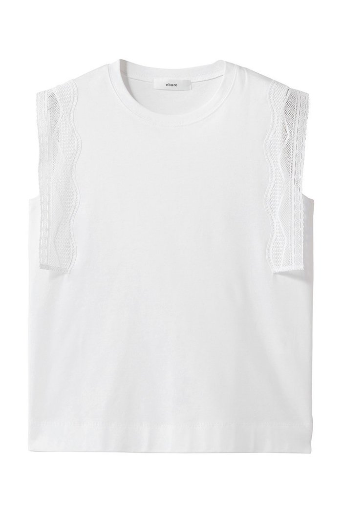 【エブール/ebure】のインコンバージョンレース デザインスリーブカットソー インテリア・キッズ・メンズ・レディースファッション・服の通販 founy(ファニー) https://founy.com/ ファッション Fashion レディースファッション Fashion for Women トップス・カットソー Cut & Sew Tops キャミソール&ノースリーブ Camisoles & Sleeveless Tops シャツ・ブラウス・オフィスカジュアル Elegant Blouses & Button-Ups ロングTシャツ・Tシャツ Longline T-Shirts & Tees カットソー・ベーシックTシャツ Cut-and-Sewn Tops / Stretch Tees & Basics カットソー Cut and Sewn Top キャミソール Camisole, Spaghetti Strap Top タンク Tank Top, Sleeveless Top ノースリーブ Sleeveless, No-Sleeve フロント Front, Front Design マニッシュ Mannish, Boyish レース Lace, Lace Fabric 新作・新入荷 New Arrivals / New In |ID: prp329100004938636 ipo3291000000037058916