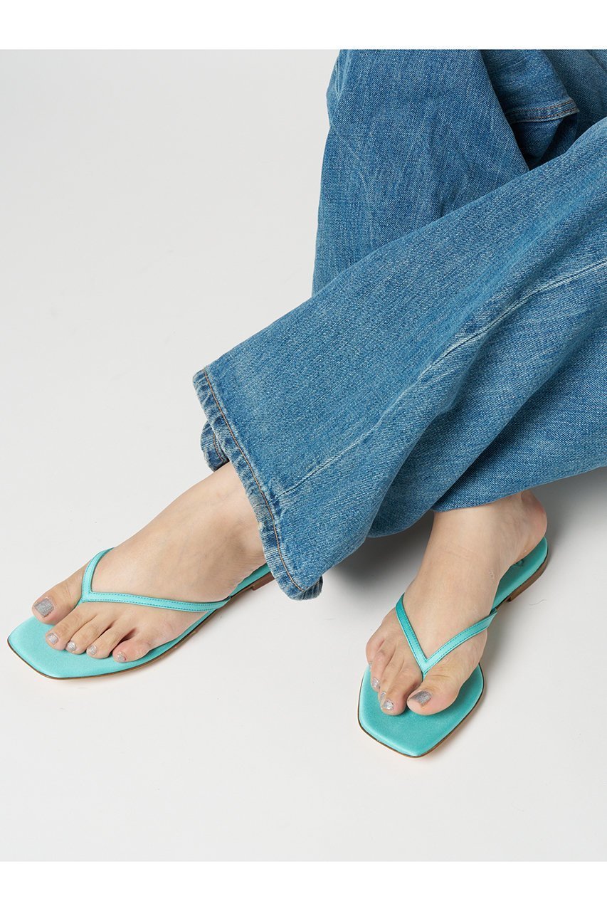 【イル サンダロ オブ カプリ/il Sandalo of Capri】のサテンスクエアトゥトングサンダル 人気、トレンドファッション・服の通販 founy(ファニー) 　ファッション　Fashion　レディースファッション　Fashion for Women　なめらか　Smooth, Silky Texture　サテン　Satin, Glossy Fabric　サマー　Summer, Summer Style　サンダル　Sandals, Summer Shoes　スラックス　Slacks, Dress Pants　マキシ　Maxi, Full Length　モダン　Modern, Contemporary　リゾート　Resort, Vacation Style　リネン　Linen, Linen Fabric　ワイド　Wide, Wide Fit　夏　Summer　新作・新入荷　New Arrivals / New In　other-2|ID: prp329100004938641 ipo3291000000037058955