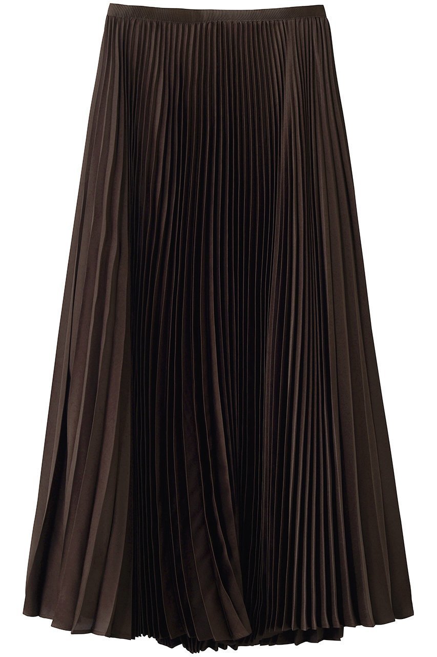 【デザイン ワークス/DESIGN WORKS】のサテンプリーツスカート インテリア・キッズ・メンズ・レディースファッション・服の通販 founy(ファニー) 　ファッション　Fashion　レディースファッション　Fashion for Women　スカート　Skirts　プリーツスカート / 上品フェミニンスタイル　Pleated Skirts　ロングスカート　Long Skirts / Maxi & Midi Skirts　サテン　Satin, Glossy Fabric　プリーツ　Pleats, Pleated　モダン　Modern, Contemporary　ロング　Long, Long-Length　新作・新入荷　New Arrivals / New In　ブラウン|ID: prp329100004938661 ipo3291000000037059096