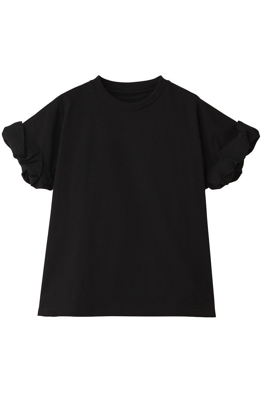 【デザイン ワークス/DESIGN WORKS】のロールアップスリーブTシャツ インテリア・キッズ・メンズ・レディースファッション・服の通販 founy(ファニー) 　ファッション　Fashion　レディースファッション　Fashion for Women　トップス・カットソー　Cut & Sew Tops　シャツ・ブラウス・オフィスカジュアル　Elegant Blouses & Button-Ups　ロングTシャツ・Tシャツ　Longline T-Shirts & Tees　カットソー・ベーシックTシャツ　Cut-and-Sewn Tops / Stretch Tees & Basics　ショート　Short, Short Length　シンプル　Simple, Minimal　スリーブ　Sleeve, Long Sleeve / Short Sleeve　ボトム　Bottoms, Lower Wear　新作・新入荷　New Arrivals / New In　ブラック|ID: prp329100004938662 ipo3291000000037059104