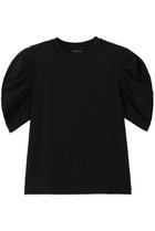 【マルティニーク/martinique】の【CURRENTAGE】オーガニックコットンジャージーギャザーカットソー ブラック|ID:prp329100004938664