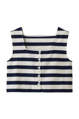 【マルティニーク/martinique】 【CURRENTAGE】ラッセルストライプジャージートップス人気、トレンドファッション・服の通販 founy(ファニー) ファッション Fashion レディースファッション Fashion for Women トップス・カットソー Cut & Sew Tops キャミソール&ノースリーブ Camisoles & Sleeveless Tops シャツ・ブラウス・オフィスカジュアル Elegant Blouses & Button-Ups コンパクト Compact, Small Size スクエア Square, Square Shape ストライプ Stripe, Striped Pattern デコルテ Décolleté, Neckline ノースリーブ Sleeveless, No-Sleeve ラッセル Raschel, Raschel Lace 新作・新入荷 New Arrivals / New In |ID:prp329100004938665