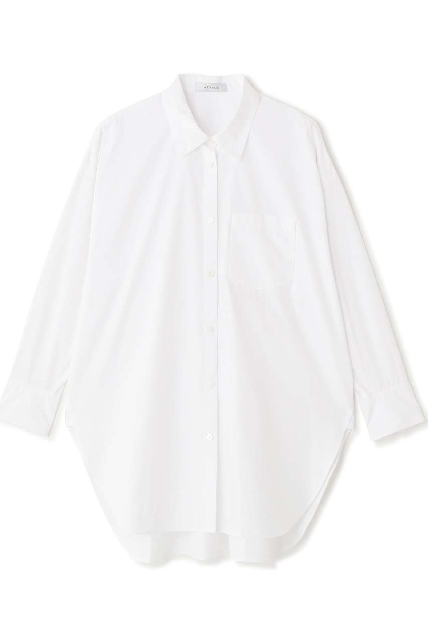 【アドーア/ADORE】のクリスピークロスシャツ 人気、トレンドファッション・服の通販 founy(ファニー) 　ファッション　Fashion　レディースファッション　Fashion for Women　トップス・カットソー　Cut & Sew Tops　シャツ・ブラウス・オフィスカジュアル　Elegant Blouses & Button-Ups　おすすめ　Recommended / Our Picks　スリーブ　Sleeve, Long Sleeve / Short Sleeve　ミックス　Mix, Mixed Style　ロング　Long, Long-Length　新作・新入荷　New Arrivals / New In　羽織　Haori, Light Jacket　 other-1|ID: prp329100004938676 ipo3291000000037059200