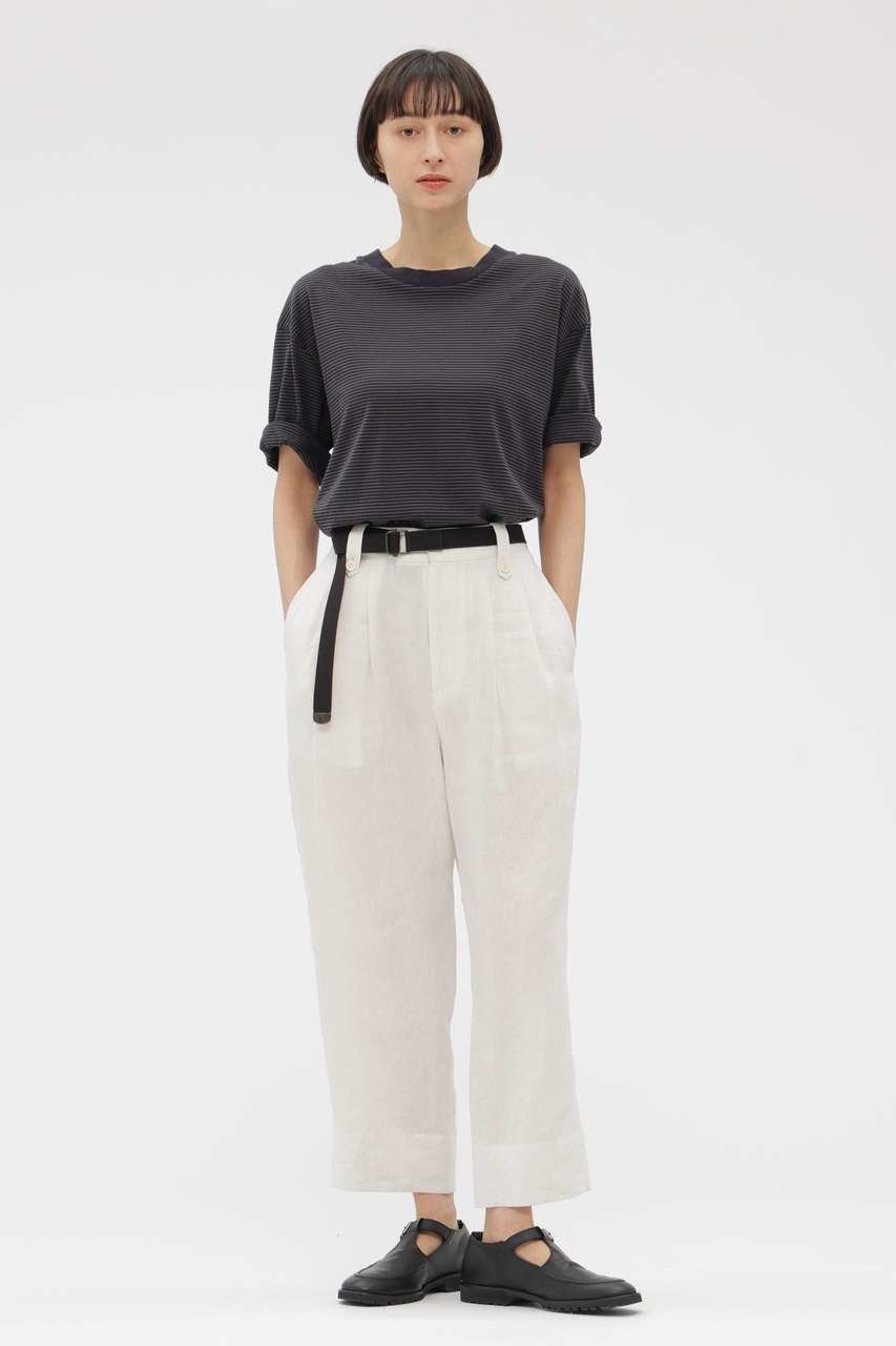 【マーガレットハウエル/MARGARET HOWELL】のCOTTON MINI STRIPE JERSEY TOP 人気、トレンドファッション・服の通販 founy(ファニー) 　ファッション　Fashion　レディースファッション　Fashion for Women　トップス・カットソー　Cut & Sew Tops　シャツ・ブラウス・オフィスカジュアル　Elegant Blouses & Button-Ups　ロングTシャツ・Tシャツ　Longline T-Shirts & Tees　カットソー・ベーシックTシャツ　Cut-and-Sewn Tops / Stretch Tees & Basics　ショート　Short, Short Length　ストライプ　Stripe, Striped Pattern　スリーブ　Sleeve, Long Sleeve / Short Sleeve　バランス　Balance, Style Balance　レギュラー　Regular, Standard Fit　夏　Summer　新作・新入荷　New Arrivals / New In　無地　Plain, Solid Color　other-2|ID: prp329100004938681 ipo3291000000037059243