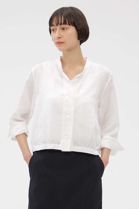 【マーガレットハウエル/MARGARET HOWELL】 LINEN VOILE SHIRT人気、トレンドファッション・服の通販 founy(ファニー) ファッション Fashion レディースファッション Fashion for Women トップス・カットソー Cut & Sew Tops シャツ・ブラウス・オフィスカジュアル Elegant Blouses & Button-Ups なめらか Smooth, Silky Texture ギャザー Gathered, Ruffled スリーブ Sleeve, Long Sleeve / Short Sleeve バランス Balance, Style Balance リネン Linen, Linen Fabric ロング Long, Long-Length 夏 Summer 新作・新入荷 New Arrivals / New In 春 Spring S/S・春夏 SS, Spring/Summer, Warm Season |ID:prp329100004938684