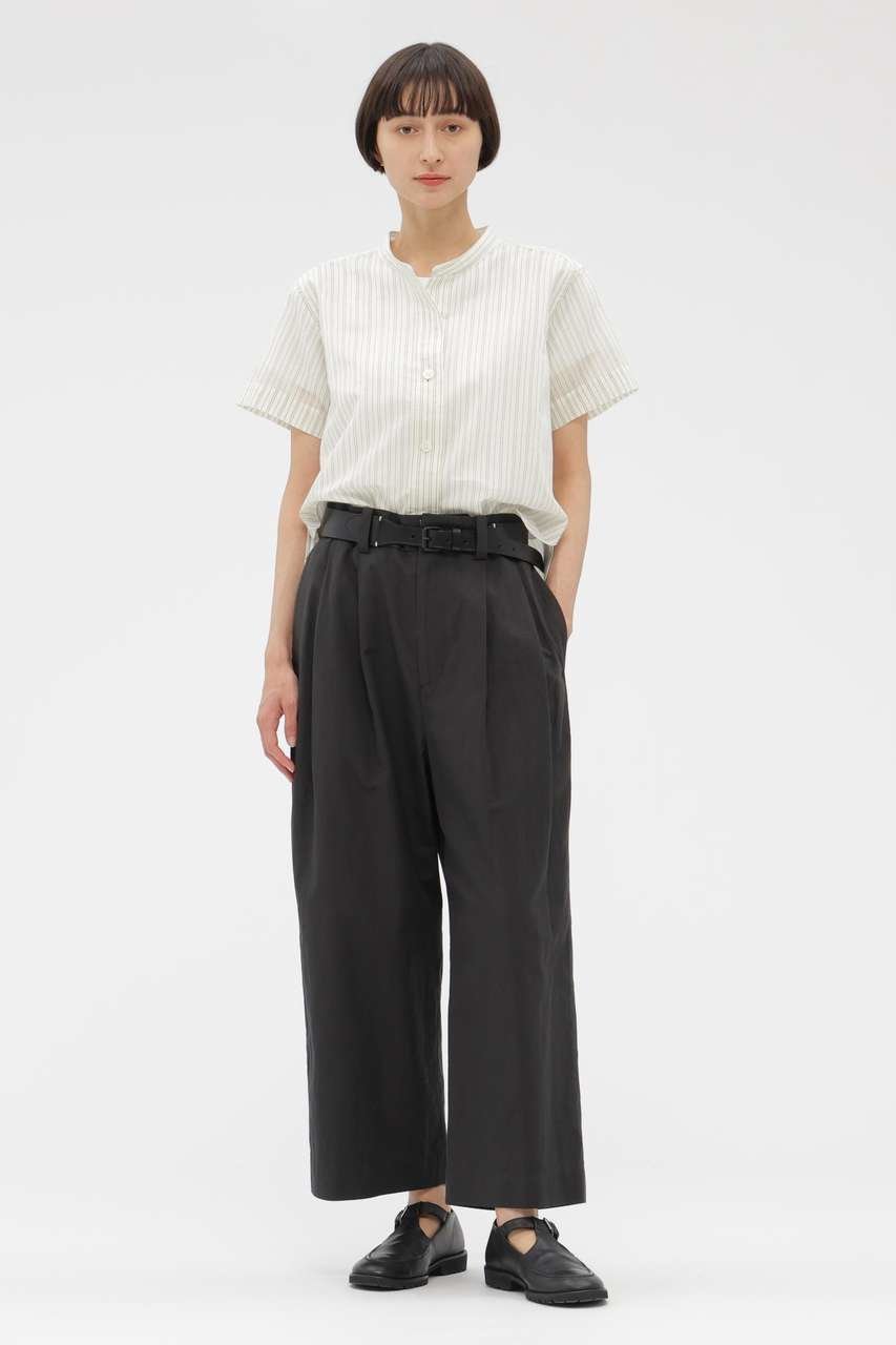 【マーガレットハウエル/MARGARET HOWELL】のCOTTON SILK GRAPHIC STRIPE SHIRT 人気、トレンドファッション・服の通販 founy(ファニー) 　ファッション　Fashion　レディースファッション　Fashion for Women　トップス・カットソー　Cut & Sew Tops　シャツ・ブラウス・オフィスカジュアル　Elegant Blouses & Button-Ups　クロップド　Cropped, Short Length　ショート　Short, Short Length　シルク　Silk, 100% Silk　ストライプ　Stripe, Striped Pattern　スリーブ　Sleeve, Long Sleeve / Short Sleeve　ポケット　Pocket, Pocket Detail　モダン　Modern, Contemporary　新作・新入荷　New Arrivals / New In　other-2|ID: prp329100004938685 ipo3291000000037059268