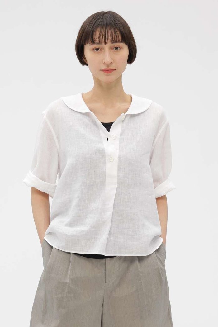【マーガレットハウエル/MARGARET HOWELL】のLINEN VOILE SHIRT インテリア・キッズ・メンズ・レディースファッション・服の通販 founy(ファウニー) https://founy.com/ ファッション Fashion レディースファッション Fashion for Women トップス・カットソー Cut & Sew Tops シャツ・ブラウス・オフィスカジュアル Elegant Blouses & Button-Ups なめらか Smooth, Silky Texture ショート Short, Short Length スリーブ Sleeve, Long Sleeve / Short Sleeve バランス Balance, Style Balance リネン Linen, Linen Fabric 夏 Summer 春 Spring S/S・春夏 SS, Spring/Summer, Warm Season |ID: prp329100004938687 ipo3291000000037059281