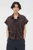 【マーガレットハウエル/MARGARET HOWELL】のPOLKA DOT COTTON POPLIN SHIRT ブラウン|ID: prp329100004938688 ipo3291000000037059289