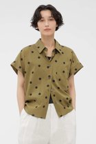 【マーガレットハウエル/MARGARET HOWELL】のPOLKA DOT COTTON POPLIN SHIRT カーキ|ID: prp329100004938688 ipo3291000000037059290
