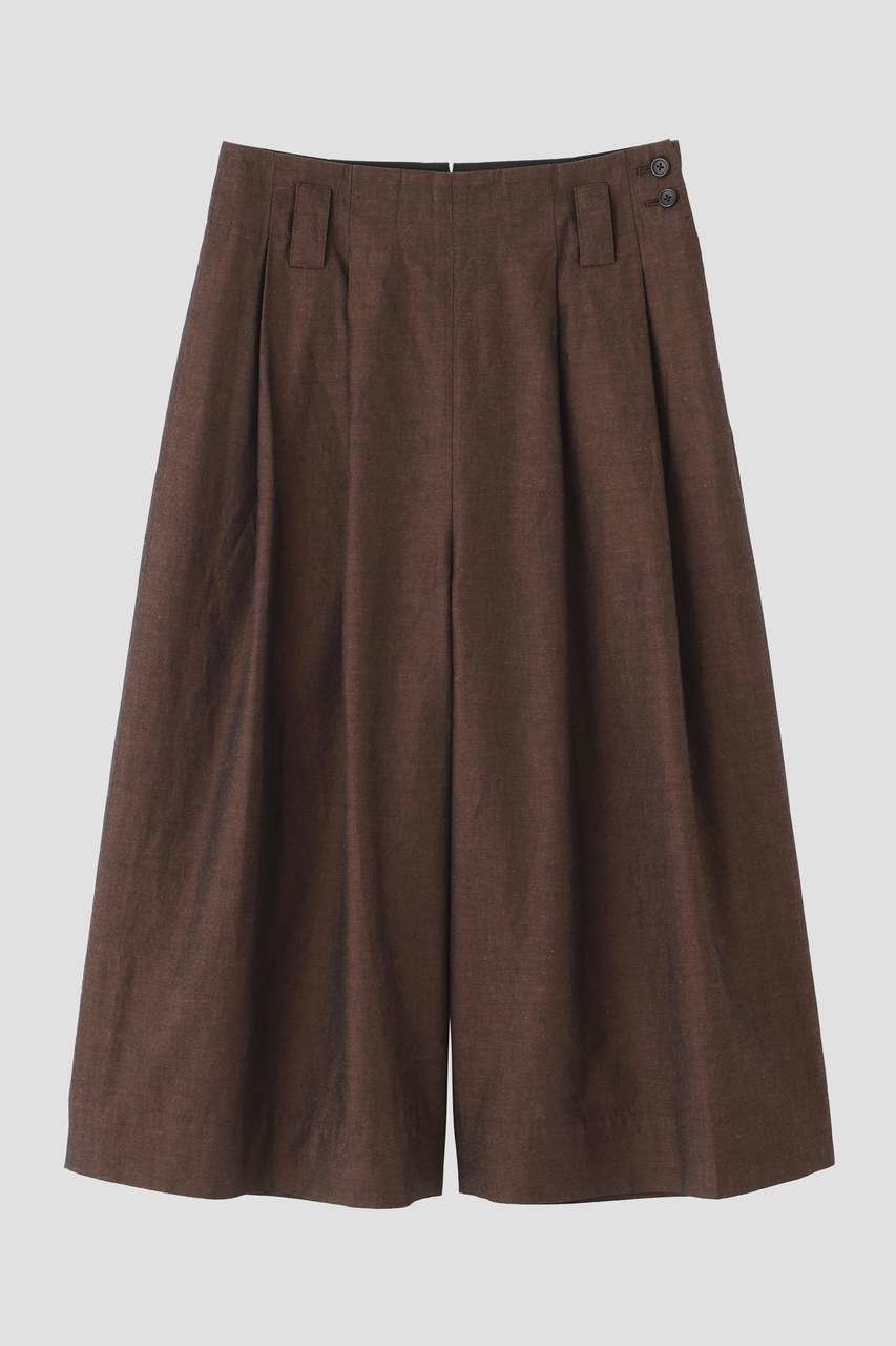 【マーガレットハウエル/MARGARET HOWELL】のCOTTON RAMIE CHAMBRAY TROUSERS 人気、トレンドファッション・服の通販 founy(ファニー) 　ファッション　Fashion　レディースファッション　Fashion for Women　パンツ　Pants & Trousers　おすすめ　Recommended / Our Picks　キュロット　Culottes, Wide Shorts　シャンブレー　Chambray, Denim-Like Fabric　ジャケット　Jacket, Outerwear　セットアップ　Set-Up, Coordinated Outfit　バランス　Balance, Style Balance　フィット　Fit, Slim Fit　プリーツ　Pleats, Pleated　リラックス　Relax, Relaxed Fit　夏　Summer　新作・新入荷　New Arrivals / New In　春　Spring　S/S・春夏　SS, Spring/Summer, Warm Season　other-2|ID: prp329100004938689 ipo3291000000037059299