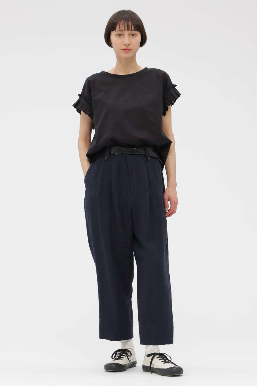 【マーガレットハウエル/MARGARET HOWELL】のLINEN TROUSERS インテリア・キッズ・メンズ・レディースファッション・服の通販 founy(ファニー) 　ファッション　Fashion　レディースファッション　Fashion for Women　パンツ　Pants & Trousers　バランス　Balance, Style Balance　リネン　Linen, Linen Fabric　ループ　Loop, Loop Knit　夏　Summer　新作・新入荷　New Arrivals / New In　ネイビー|ID: prp329100004938690 ipo3291000000037059303