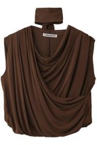 【プランク プロジェクト/PRANK PROJECT】のドレープジャージートップス 人気、トレンドファッション・服の通販 founy(ファニー) ファッション Fashion レディースファッション Fashion for Women トップス・カットソー Cut & Sew Tops シャツ・ブラウス・オフィスカジュアル Elegant Blouses & Button-Ups ロングTシャツ・Tシャツ Longline T-Shirts & Tees カットソー・ベーシックTシャツ Cut-and-Sewn Tops / Stretch Tees & Basics ショート Short, Short Length スカーフ Scarf, Neckwear スリーブ Sleeve, Long Sleeve / Short Sleeve パーティ Party, Party Style フェミニン Feminine, Girly 新作・新入荷 New Arrivals / New In thumbnail BRN(ブラウン)|ID: prp329100004938726 ipo3291000000037059555