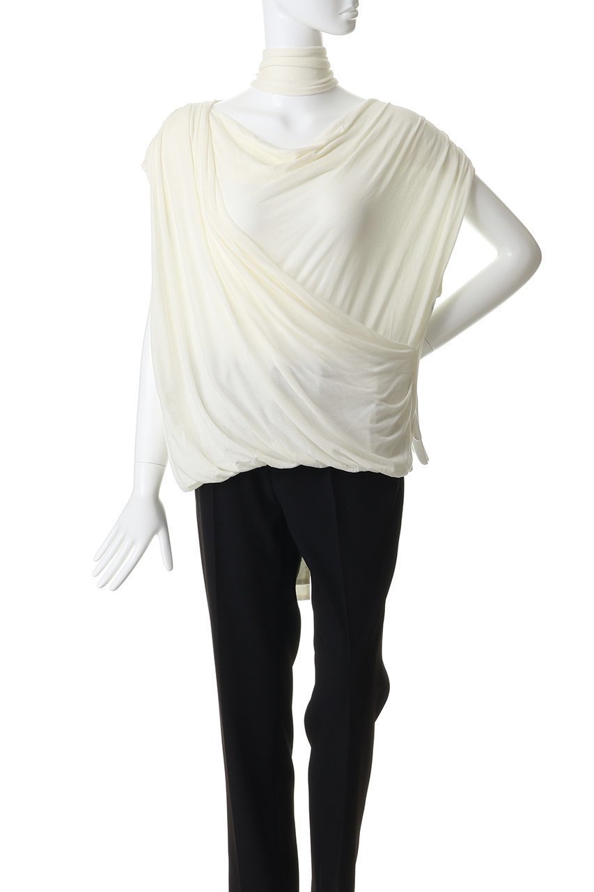 【プランク プロジェクト/PRANK PROJECT】のドレープジャージートップス 人気、トレンドファッション・服の通販 founy(ファニー) 　ファッション　Fashion　レディースファッション　Fashion for Women　トップス・カットソー　Cut & Sew Tops　シャツ・ブラウス・オフィスカジュアル　Elegant Blouses & Button-Ups　ロングTシャツ・Tシャツ　Longline T-Shirts & Tees　カットソー・ベーシックTシャツ　Cut-and-Sewn Tops / Stretch Tees & Basics　ショート　Short, Short Length　スカーフ　Scarf, Neckwear　スリーブ　Sleeve, Long Sleeve / Short Sleeve　パーティ　Party, Party Style　フェミニン　Feminine, Girly　新作・新入荷　New Arrivals / New In　other-2|ID: prp329100004938726 ipo3291000000037059556