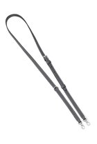 【ボナベンチュラ/BONAVENTURA】のDリング付き アジャスタブル ショルダー ストラップ シュリンクレザー (シルバー) チャコールグレー|ID: prp329100004938757 ipo3291000000037059821