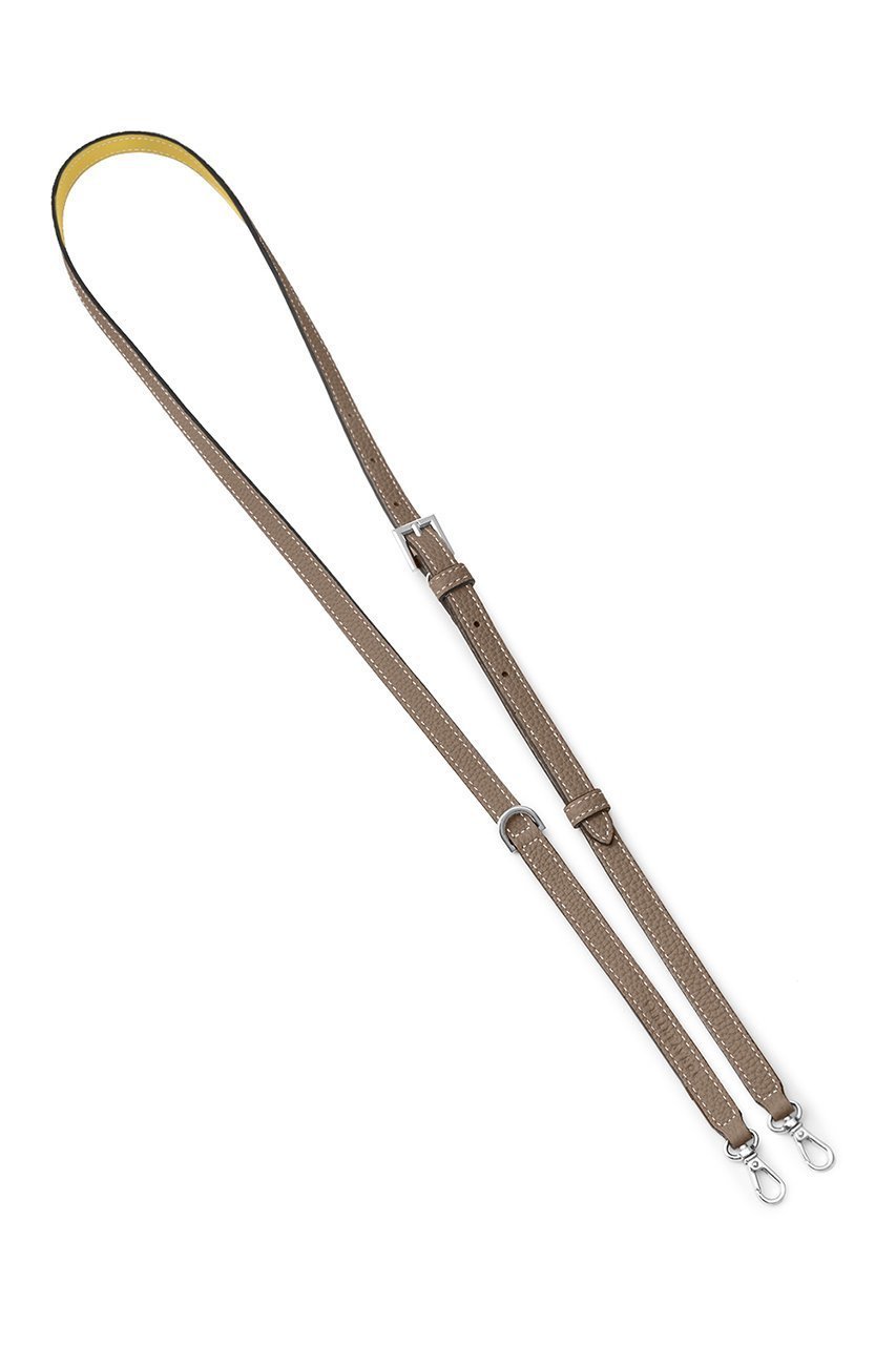 【ボナベンチュラ/BONAVENTURA】のDリング付き アジャスタブル ショルダー ストラップ シュリンクレザー (シルバー) インテリア・キッズ・メンズ・レディースファッション・服の通販 founy(ファニー) 　ファッション　Fashion　レディースファッション　Fashion for Women　ユニセックス　Unisex, Genderless　おすすめ　Recommended / Our Picks　キーホルダー　Keychain, Key Holder　ギフト プレゼント　Gift / Present　ショルダー　Shoulder, Shoulder Strap　シルバー　Silver, Metallic Silver　シンプル　Simple, Minimal　チャーム　Charm, Pendant　ラップ　Wrap, Wrap Design　エレガント 上品　Elegant　再入荷　Restock / Back in Stock　エトープ×イエロー|ID: prp329100004938757 ipo3291000000037059823