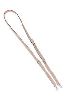 【ボナベンチュラ/BONAVENTURA】のDリング付き アジャスタブル ショルダー ストラップ シュリンクレザー (シルバー) グレージュ×ベイビーピンク|ID: prp329100004938757 ipo3291000000037059825