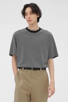 【マーガレット ハウエル/MARGARET HOWELL / MEN】のCOTTON LINEN STRIPE TOP ブラック|ID: prp329100004938761 ipo3291000000037059857