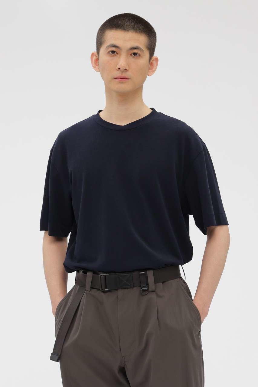 【マーガレット ハウエル/MARGARET HOWELL / MEN】のCOTTON LINEN PIQUE TOP インテリア・キッズ・メンズ・レディースファッション・服の通販 founy(ファニー) 　ファッション　Fashion　レディースファッション　Fashion for Women　トップス・カットソー　Cut & Sew Tops　シャツ・ブラウス・オフィスカジュアル　Elegant Blouses & Button-Ups　ロングTシャツ・Tシャツ　Longline T-Shirts & Tees　カットソー・ベーシックTシャツ　Cut-and-Sewn Tops / Stretch Tees & Basics　ショート　Short, Short Length　シンプル　Simple, Minimal　スリーブ　Sleeve, Long Sleeve / Short Sleeve　フィット　Fit, Slim Fit　ベーシック　Basic, Essential　リネン　Linen, Linen Fabric　リラックス　Relax, Relaxed Fit　夏　Summer　新作・新入荷　New Arrivals / New In　ネイビー|ID: prp329100004938762 ipo3291000000037059864