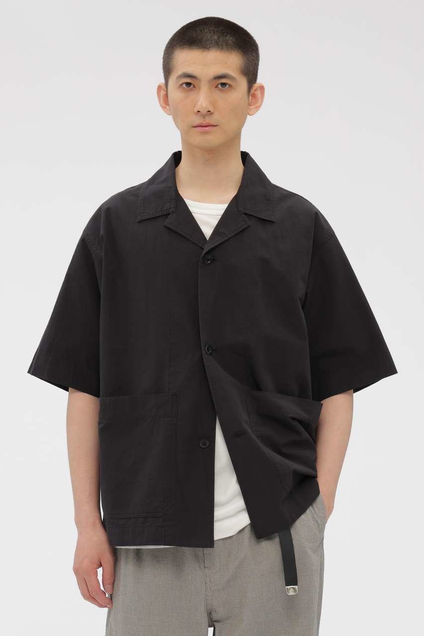 【マーガレット ハウエル/MARGARET HOWELL / MEN】のSANDED COTTON LINEN SHIRT インテリア・キッズ・メンズ・レディースファッション・服の通販 founy(ファニー) 　ファッション　Fashion　レディースファッション　Fashion for Women　トップス・カットソー　Cut & Sew Tops　シャツ・ブラウス・オフィスカジュアル　Elegant Blouses & Button-Ups　ショート　Short, Short Length　スリーブ　Sleeve, Long Sleeve / Short Sleeve　ポケット　Pocket, Pocket Detail　リネン　Linen, Linen Fabric　リラックス　Relax, Relaxed Fit　新作・新入荷　New Arrivals / New In　ブラック|ID: prp329100004938767 ipo3291000000037059903