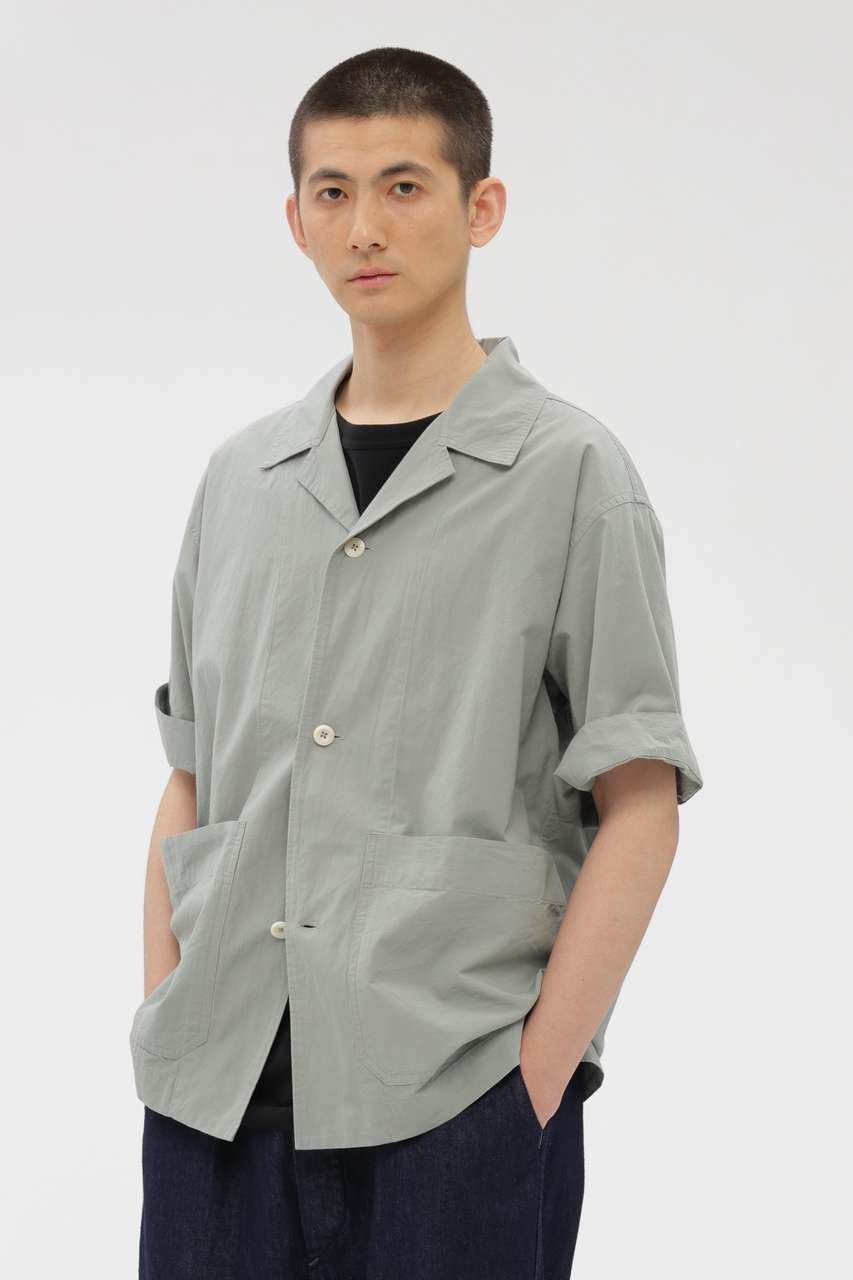 【マーガレット ハウエル/MARGARET HOWELL / MEN】のSANDED COTTON LINEN SHIRT インテリア・キッズ・メンズ・レディースファッション・服の通販 founy(ファニー) 　ファッション　Fashion　レディースファッション　Fashion for Women　トップス・カットソー　Cut & Sew Tops　シャツ・ブラウス・オフィスカジュアル　Elegant Blouses & Button-Ups　ショート　Short, Short Length　スリーブ　Sleeve, Long Sleeve / Short Sleeve　ポケット　Pocket, Pocket Detail　リネン　Linen, Linen Fabric　リラックス　Relax, Relaxed Fit　新作・新入荷　New Arrivals / New In　グレー|ID: prp329100004938767 ipo3291000000037059904