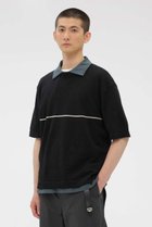 【マーガレット ハウエル/MARGARET HOWELL / MEN】のLINEN COTTON SINGLE STRIPE KNITWEAR ブラック|ID: prp329100004938773 ipo3291000000037059948