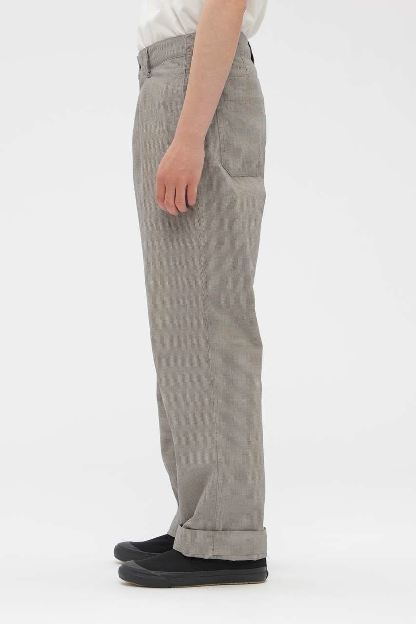 【マーガレット ハウエル/MARGARET HOWELL / MEN】のCHEF CHECK COTTON TROUSERS 人気、トレンドファッション・服の通販 founy(ファニー) 　ファッション　Fashion　レディースファッション　Fashion for Women　パンツ　Pants & Trousers　アシンメトリー　Asymmetrical Style　ストレート　Straight, Straight Cut　チェック　Check, Plaid, Tartan　プリーツ　Pleats, Pleated　ポケット　Pocket, Pocket Detail　ループ　Loop, Loop Knit　ワイド　Wide, Wide Fit　新作・新入荷　New Arrivals / New In　other-2|ID: prp329100004938774 ipo3291000000037059956