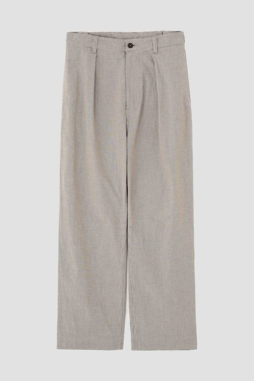 【マーガレット ハウエル/MARGARET HOWELL / MEN】のCHEF CHECK COTTON TROUSERS 人気、トレンドファッション・服の通販 founy(ファニー) 　ファッション　Fashion　レディースファッション　Fashion for Women　パンツ　Pants & Trousers　アシンメトリー　Asymmetrical Style　ストレート　Straight, Straight Cut　チェック　Check, Plaid, Tartan　プリーツ　Pleats, Pleated　ポケット　Pocket, Pocket Detail　ループ　Loop, Loop Knit　ワイド　Wide, Wide Fit　新作・新入荷　New Arrivals / New In　other-3|ID: prp329100004938774 ipo3291000000037059957