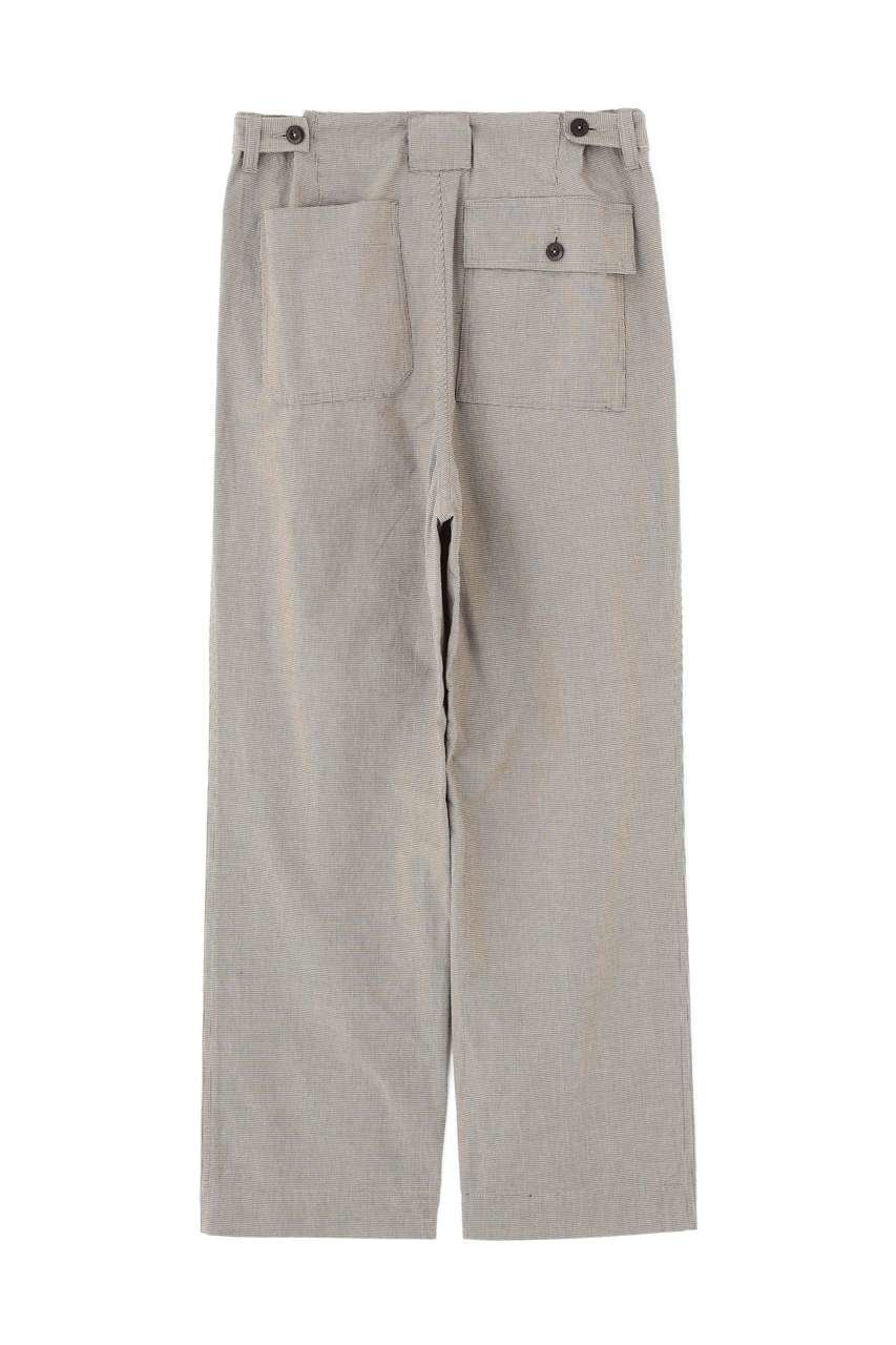 【マーガレット ハウエル/MARGARET HOWELL / MEN】のCHEF CHECK COTTON TROUSERS 人気、トレンドファッション・服の通販 founy(ファニー) 　ファッション　Fashion　レディースファッション　Fashion for Women　パンツ　Pants & Trousers　アシンメトリー　Asymmetrical Style　ストレート　Straight, Straight Cut　チェック　Check, Plaid, Tartan　プリーツ　Pleats, Pleated　ポケット　Pocket, Pocket Detail　ループ　Loop, Loop Knit　ワイド　Wide, Wide Fit　新作・新入荷　New Arrivals / New In　other-4|ID: prp329100004938774 ipo3291000000037059958