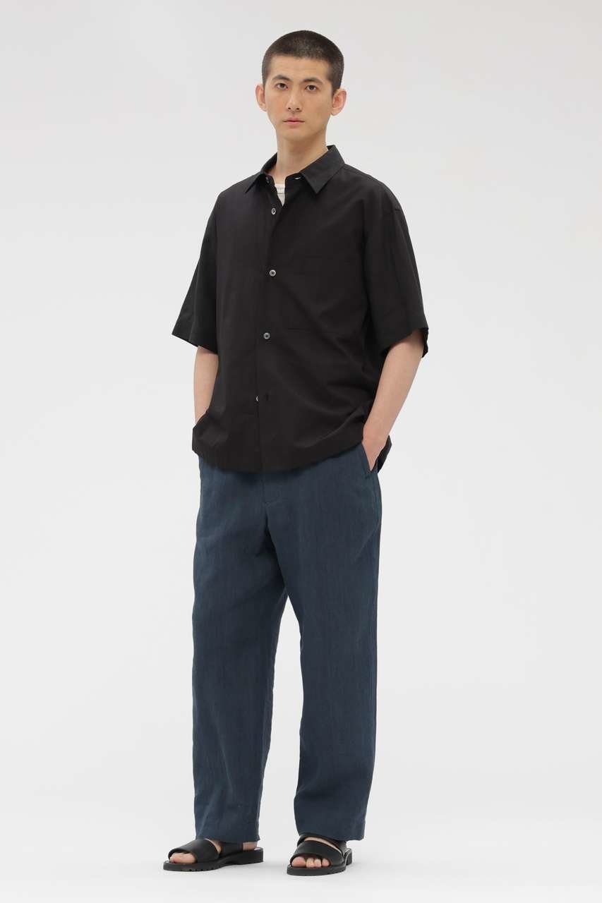 【マーガレット ハウエル/MARGARET HOWELL / MEN】のYARN DYED LINEN PLAINWEAVE TROUSERS インテリア・キッズ・メンズ・レディースファッション・服の通販 founy(ファニー) 　ファッション　Fashion　レディースファッション　Fashion for Women　パンツ　Pants & Trousers　スポーティ　Sporty, Casual Athletic　ドローストリング　Drawstring, Pull Cord　リネン　Linen, Linen Fabric　リラックス　Relax, Relaxed Fit　夏　Summer　新作・新入荷　New Arrivals / New In　ブルー|ID: prp329100004938777 ipo3291000000037059978