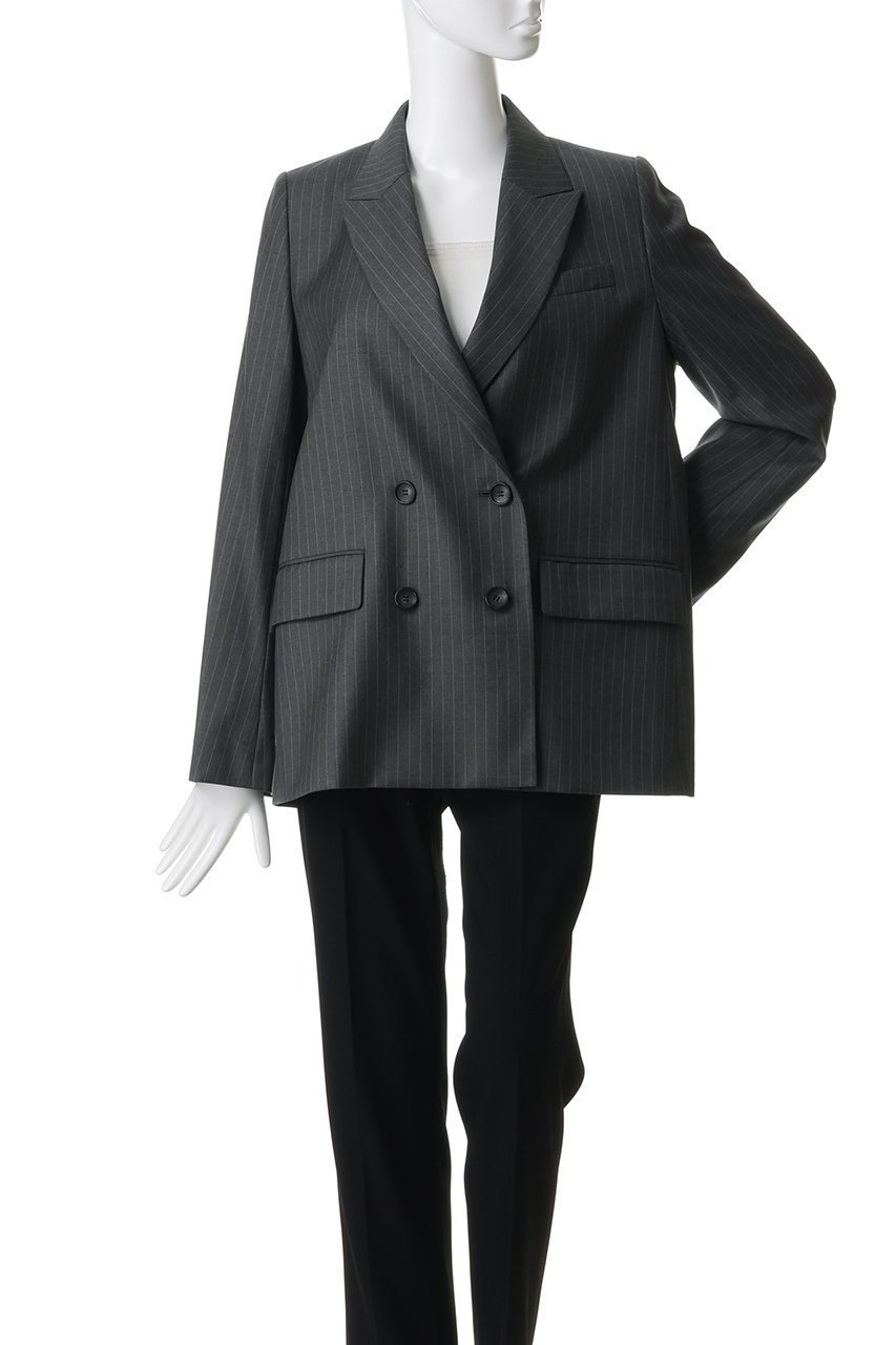 【コルピエロ/Col Pierrot】のストライプマスキュリンジャケット 人気、トレンドファッション・服の通販 founy(ファニー) 　ファッション　Fashion　レディースファッション　Fashion for Women　アウター　Coat / Outerwear Collection　レディースジャケット・軽アウター　Jackets　ジャケット　Jacket, Outerwear　ストライプ　Stripe, Striped Pattern　デニム　Denim, Jeans Material　バランス　Balance, Style Balance　ビジネス 仕事 通勤　Business / Work / Commuting　ボトム　Bottoms, Lower Wear　新作・新入荷　New Arrivals / New In　other-2|ID: prp329100004941533 ipo3291000000037087300