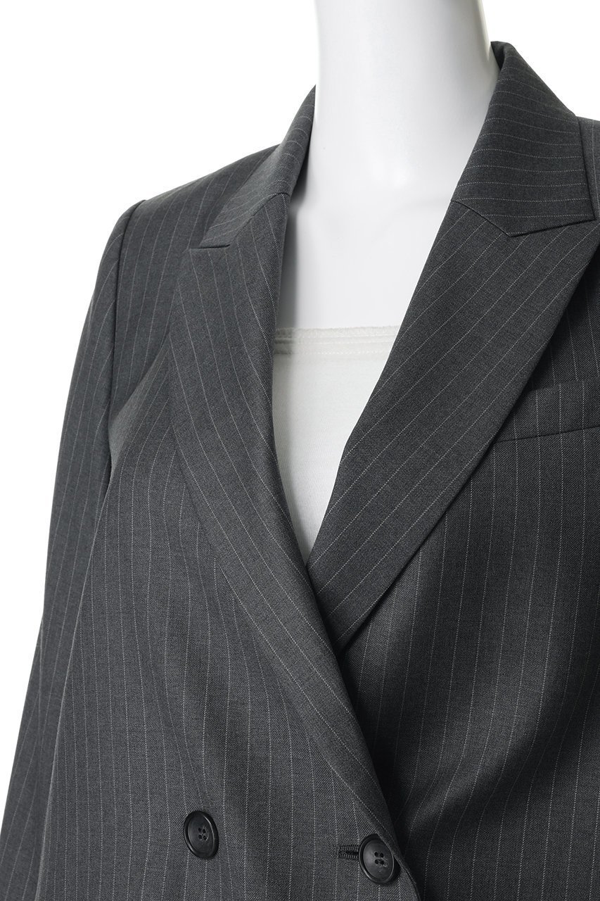 【コルピエロ/Col Pierrot】のストライプマスキュリンジャケット 人気、トレンドファッション・服の通販 founy(ファニー) 　ファッション　Fashion　レディースファッション　Fashion for Women　アウター　Coat / Outerwear Collection　レディースジャケット・軽アウター　Jackets　ジャケット　Jacket, Outerwear　ストライプ　Stripe, Striped Pattern　デニム　Denim, Jeans Material　バランス　Balance, Style Balance　ビジネス 仕事 通勤　Business / Work / Commuting　ボトム　Bottoms, Lower Wear　新作・新入荷　New Arrivals / New In　other-5|ID: prp329100004941533 ipo3291000000037087303