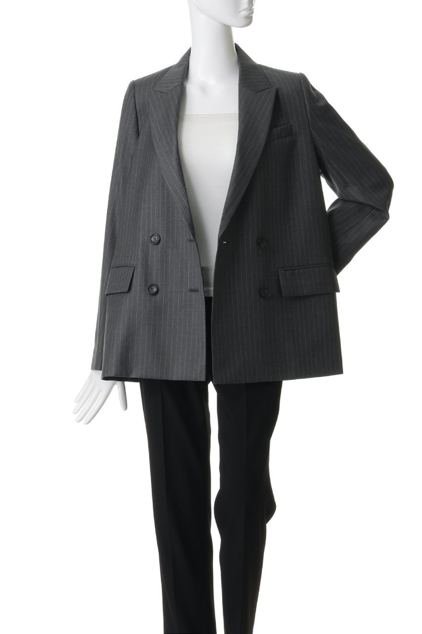 【コルピエロ/Col Pierrot】のストライプマスキュリンジャケット 人気、トレンドファッション・服の通販 founy(ファニー) 　ファッション　Fashion　レディースファッション　Fashion for Women　アウター　Coat / Outerwear Collection　レディースジャケット・軽アウター　Jackets　ジャケット　Jacket, Outerwear　ストライプ　Stripe, Striped Pattern　デニム　Denim, Jeans Material　バランス　Balance, Style Balance　ビジネス 仕事 通勤　Business / Work / Commuting　ボトム　Bottoms, Lower Wear　新作・新入荷　New Arrivals / New In　other-7|ID: prp329100004941533 ipo3291000000037087305