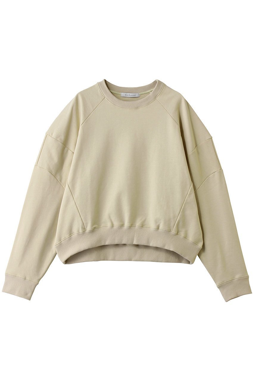 【コルピエロ/Col Pierrot】の裏毛シルケット切替トレーナー 人気、トレンドファッション・服の通販 founy(ファニー) 　ファッション　Fashion　レディースファッション　Fashion for Women　トップス・カットソー　Cut & Sew Tops　シャツ・ブラウス・オフィスカジュアル　Elegant Blouses & Button-Ups　レディースパーカー・カジュアルフーディー　Casual Hoodies & Sweatshirts　ロングTシャツ・Tシャツ　Longline T-Shirts & Tees　スウェット・クルーネックトップス　Sweatshirts & Crewnecks / Relaxed Fit Sweat Tops　カットソー・ベーシックTシャツ　Cut-and-Sewn Tops / Stretch Tees & Basics　サテン　Satin, Glossy Fabric　シルケット　Silket, Silky Cotton　センター　Center, Center Line　デニム　Denim, Jeans Material　トレーナー　Sweatshirt, Trainer　パターン　Pattern, Design Print　切替　Switching, Contrast Panel　新作・新入荷　New Arrivals / New In　 other-1|ID: prp329100004941534 ipo3291000000037087306